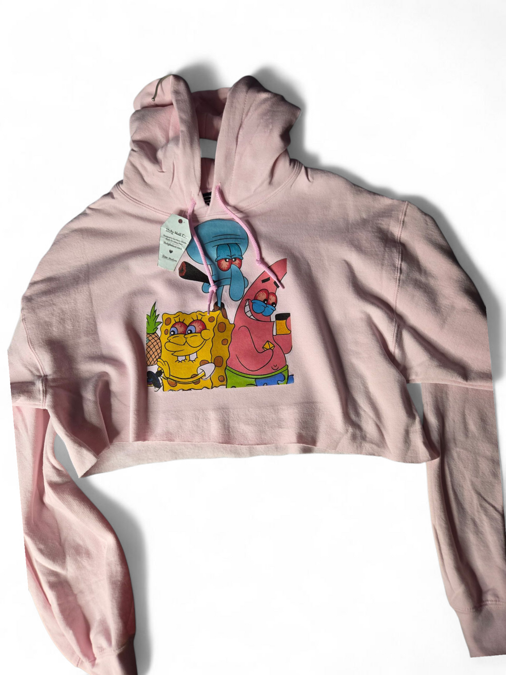 Sm0king Spongebob crop top hoodie