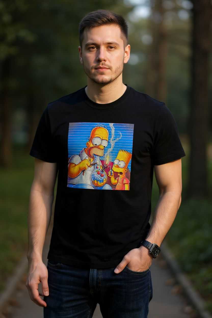 Simpsons smoking Tee
